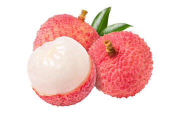 lychee isolated on white