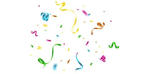 confetti background Stunning colors that zigzag down for the celebration. Festive decoration vector illustration