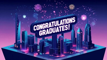 Celebrating Graduation Fireworks, Cityscapes, and a Bright Future Awaits Graduates!