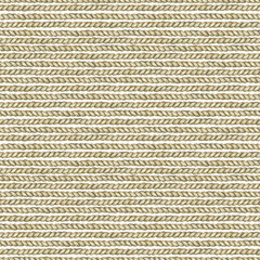 Seamless pattern of beige twisted ropes arranged parallel close together. Painted in watercolor for fabric, wrapping paper, cover.