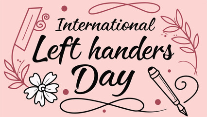 Unique Illustration for Lefthanders Day.eps