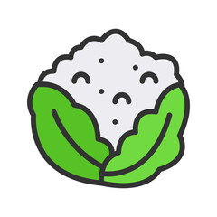 Cauliflower icon vector image. Suitable for mobile apps, web apps and print media.