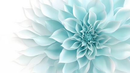 Obraz premium Abstract Pastel Blue Flower Bloom Botanical Design