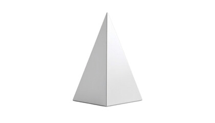 Fototapeta premium paper made white pyramid isolated on transparent background