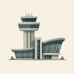 Vector Airport Terminal Building Symbol