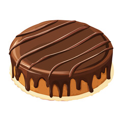 My Simple flat 2D icon, chocolate cake isolated on a transparent background, vector, flat design, animation design, simple flat 2D icon, minimalist design, clipart. eps