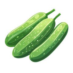 My Simple flat 2D icon, cucumbers bunch isolated on a transparent background, vector, flat design, animation design, simple flat 2D icon, minimalist design, clipart. eps