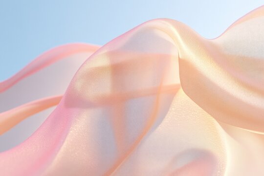 Soft flowing fabric in pastel hues