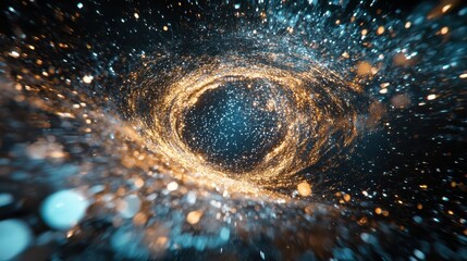 Exploring cosmic phenomena galaxy swirl outer space digital art universe abstract high-resolution