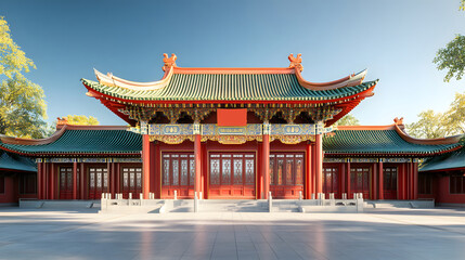 Traditional Chinese Architecture Building Exterior