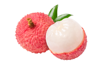 lychee fruit isolated on white