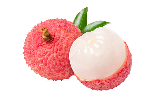 lychee fruit isolated on white