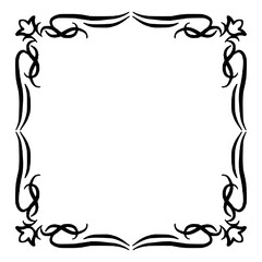 Decorative handdrawn square frame