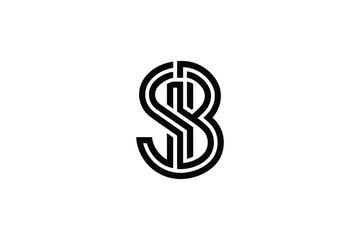 A minimalist black and white logo featuring a stylized sb combination