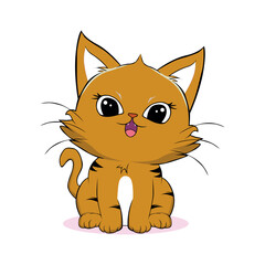 anime cartoon characters cute cats in spring pictures, happy cute, art, animals, kittens, pets, graphics, cats
