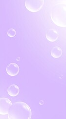 Floating Bubbles with Lavender Background.