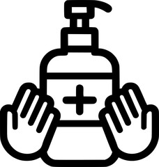 Hand sanitizer icon. Vector icon isolated on white background. sign, symbol, vector, art