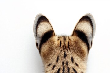 Isolated Serval Ear Shape White Background