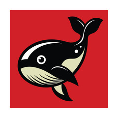 Inked Whale Head in Traditional Japanese Style