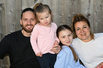 happy and smiling family close-up