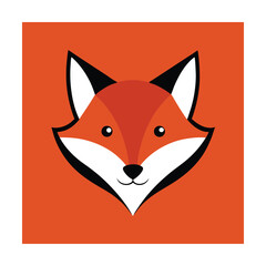 Minimal Fox Head as Icon