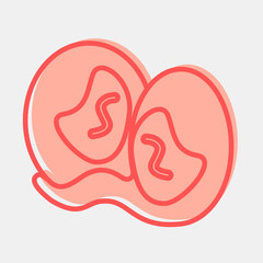 Icon gemini the twins. Zodiac horoscope elements. Icon in two tone style.