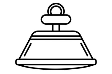 Kilogram weight vector silhouette illustration isolated on white background