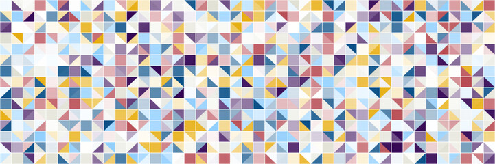 Colorful triangle geometric pattern background. Vector design image.