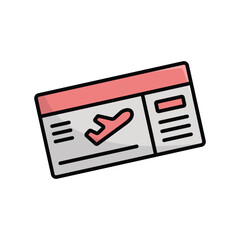 boarding pass icon vector design template simple and clean
