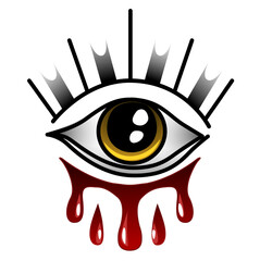 illustration of tears of blood