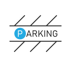 Parking Sign Icon Vector Design.