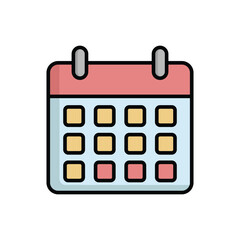 planner icon vector design template simple and clean