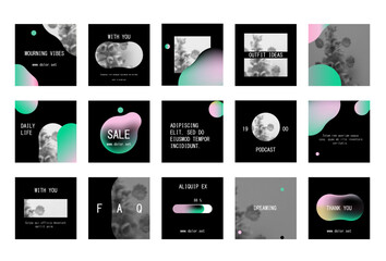 Editable simple corporate posts, Easy Use in banners, unique designs, PR, inspirational Promotional mockups for bloggers, designers, shop owners, entrepreneurs and businesses. Social media template. 