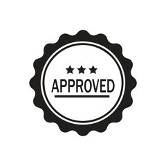 Approved stamp or seal vector