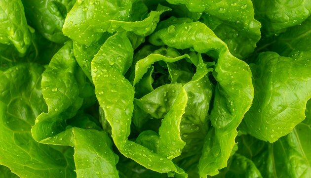 Fresh Green Lettuce Closeup.