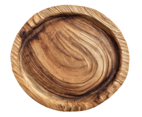 Wooden serving platter for rustic dining and table decor, cut out transparent