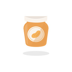 Peanut Butter Jar Icon Vector Design.