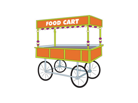 Food cart thela -  Indian Street Business Illustration