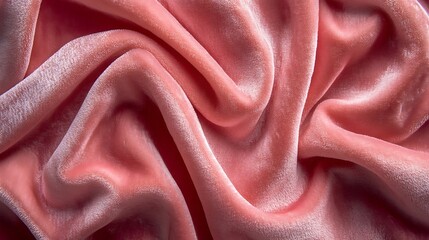 Obraz premium Delicate blush velvet fabric creates a dreamy, flowing texture backdrop