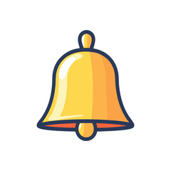 Golden Bell Icon Notification Alert Announcement Symbol
