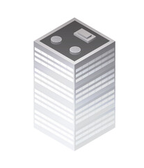 Modern skyscraper standing tall in isometric view
