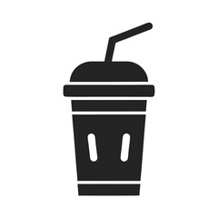 Milkshake icon vector silhouette illustration isolated on white background