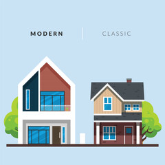Comparison Between Modern and Classic Houses