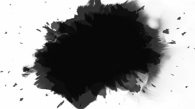 An Engaging and Dynamic Black Ink Splash Animation Suitable for Various Creative Projects