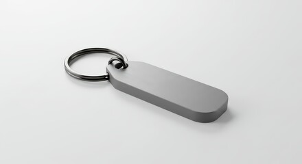 Blank Grey Keyring Mockup:  Perfect for Branding and Design Presentation