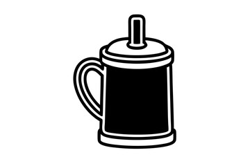 Oil can vector silhouette illustration isolated on white background