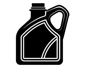 Oil can vector silhouette illustration isolated on white background