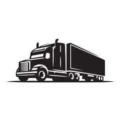 truck vector silhouette clip art logo design illustration