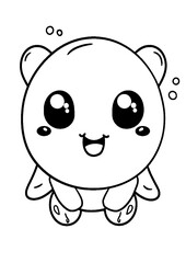 coloring book with cartoon character