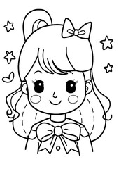 coloring book with cartoon character